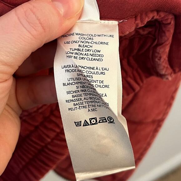 Free People Dolman Quilted Knit Jacket XL Cherry Juice Oversized Cotton Full Zip - Picture 12 of 16